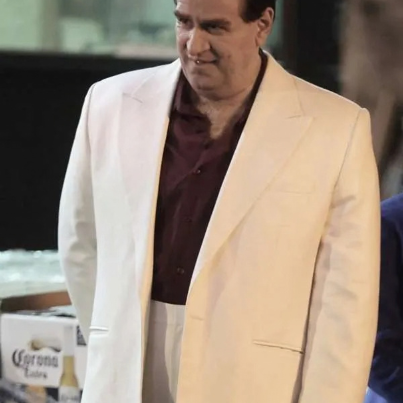 The-Penguin-S01-Colin-Farrell-White-Blazer-Coat Colin Farrell The Penguin S01 White Blazer - Image 1