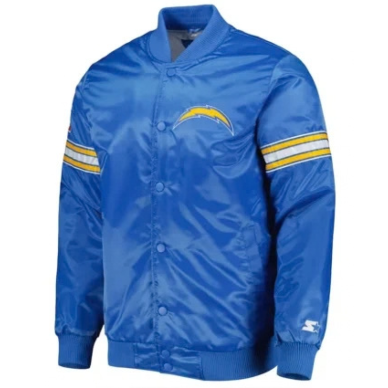 The-Pick-and-Roll-LA-Chargers-Satin-Powder-Blue-Jacket-350x425 (2) The Pick and Roll LA Chargers Satin Powder Blue Jacket - Image 1