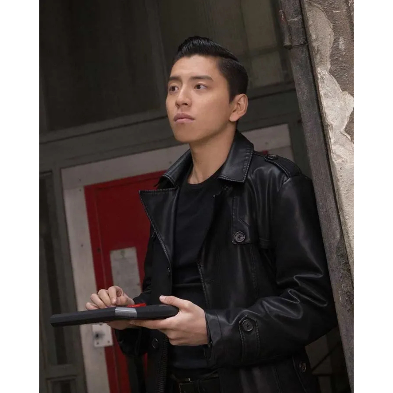 The-Rookies-Zhao-Feng-Leather-Black-Coat The Rookies Zhao Feng Leather Black Coat - Image 1