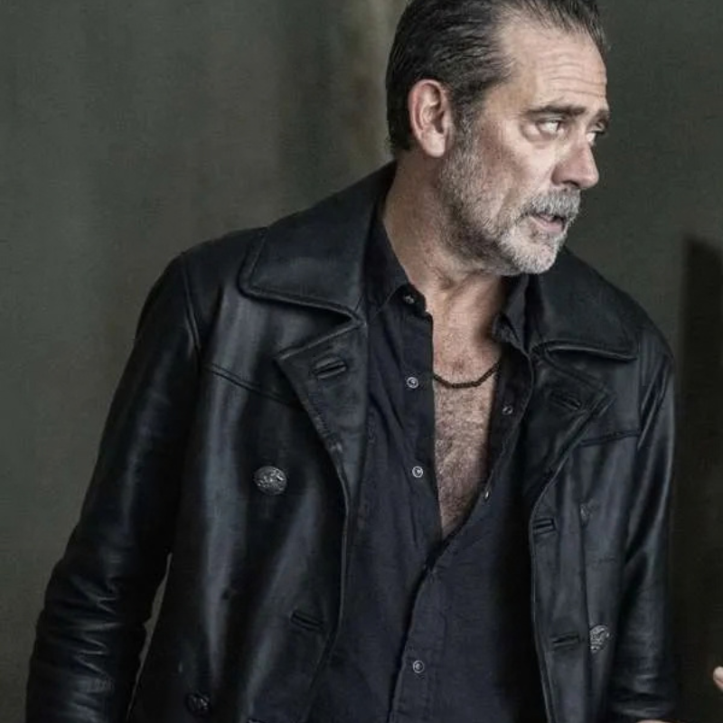The-Walking-Dead-Dead-City-Jeffrey-Dean-Morgan-Leather-Jacket Jeffrey Dean Morgan The Walking Dead: Leather Jacket - Image 1