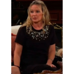 The Young and the Restless Sharon Newman Black Crystal Embellished Top