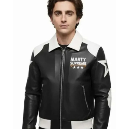 Timothée Chalamet Marty Supreme Leather Bomber Jacket