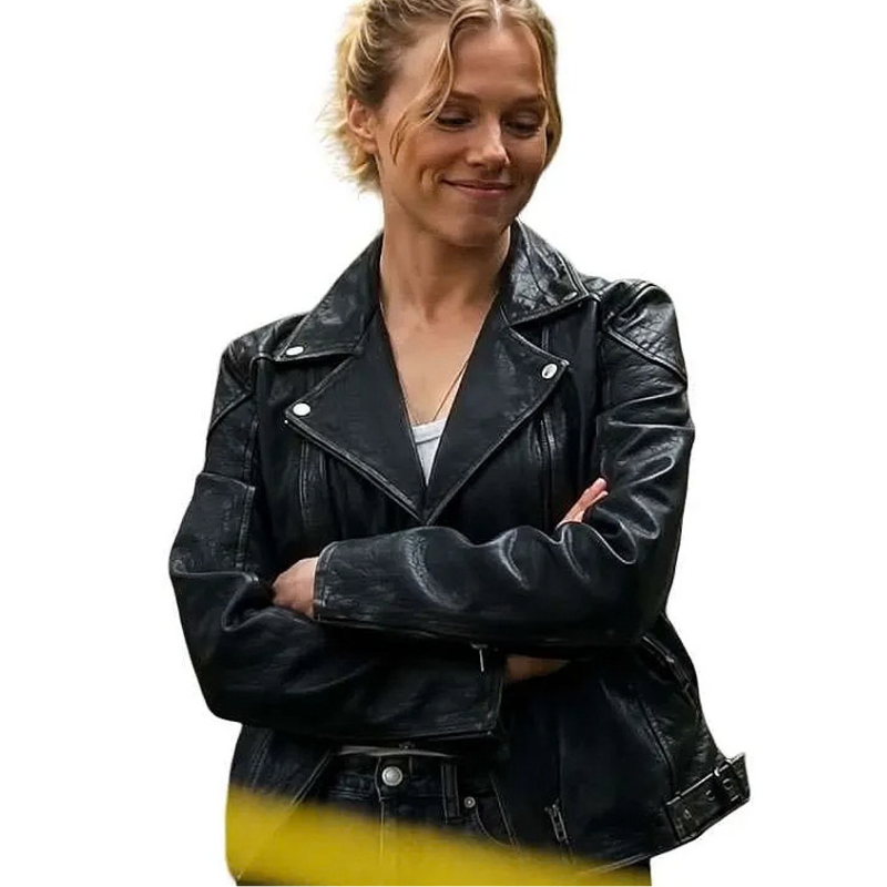 Tracy-Spiridakos-Anna-Pigeon-Leather-Jacket Tracy Spiridakos Anna Pigeon Leather Jacket - Image 1