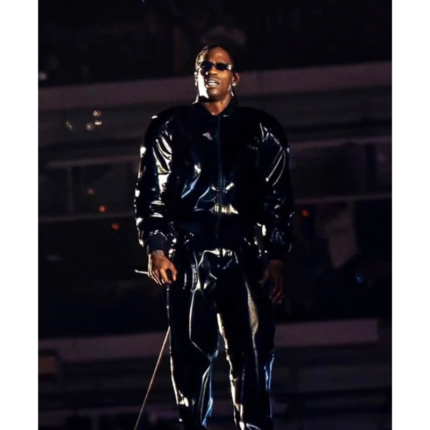 Travis Scott Ye’s Second Homecoming Concert Leather Suit