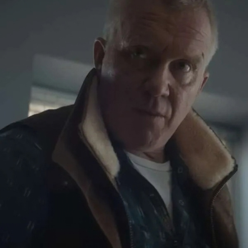 Trigger-Warning-2024-Anthony-Michael-Hall-Brown-Suede-Leather-Vest Anthony Michael Hall Trigger Warning 2024 Brown Vest - Image 1