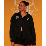 Trinity Rodman Adidas Black Pinstripe Jacket