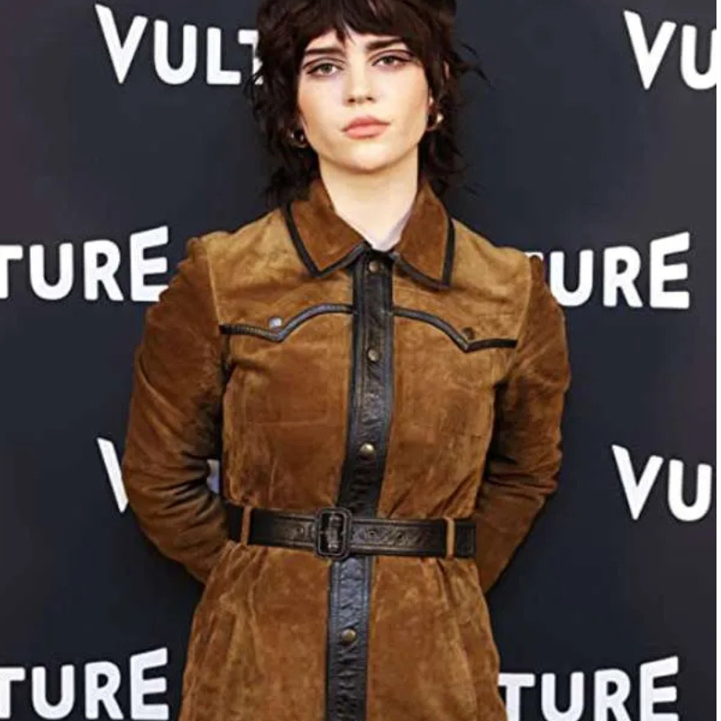 Tv-Series-Yellowjackets-Sophie-Thatcher-Brown-Suede-Leather-Jacket Sophie Thatcher Yellowjackets Suede Leather Jacket - Image 1