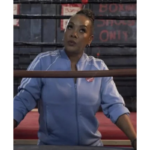 Vivica A. Fox Bobcat Moretti 2023 Blue Bomber Jacket