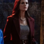 Alex Russo Wizards Beyond Waverly Place Burgundy Coat