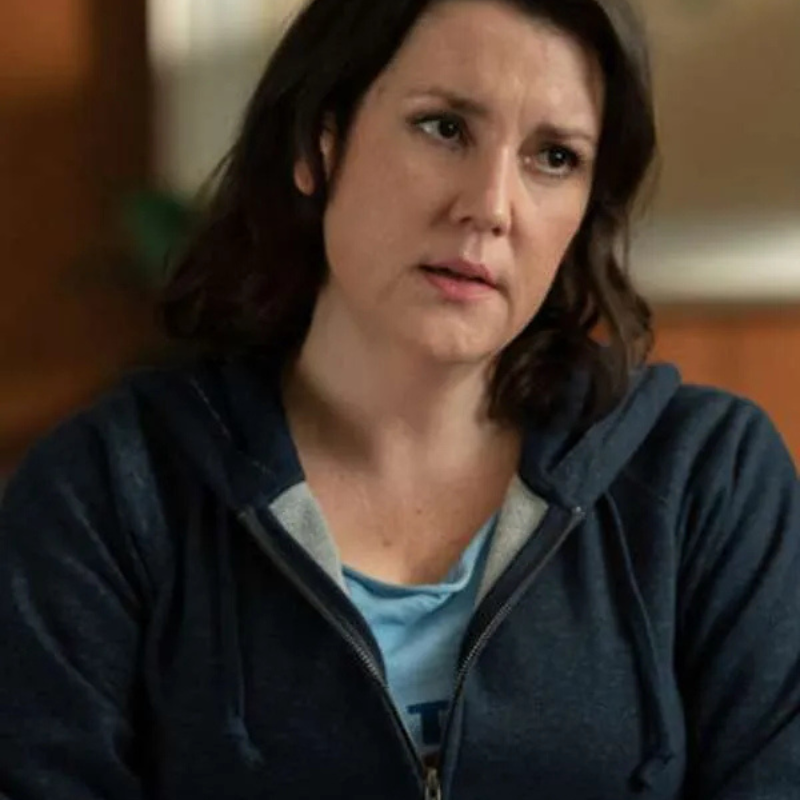 Yellowjackets-Shauna-Hooded-Grey-Jacket Melanie Lynskey Yellowjackets Grey Hoodie - Image 1