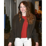 You Can See Everything Premiere Emma Stone Brown Jacket