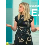 Ashley Bellman Cap Sleeve Mock Neck Midi Dress