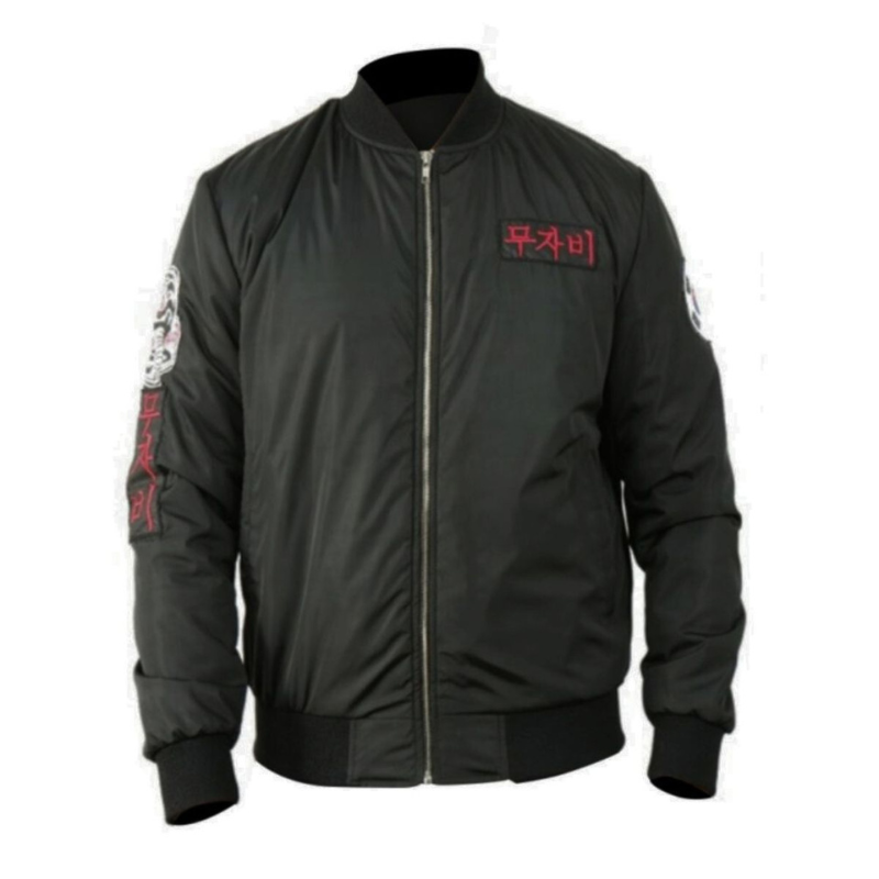 cobra-kai-s06-john-kreese-black-bomber-jacket Cobra Kai S06 John Kreese Black Bomber Jacket - Image 1