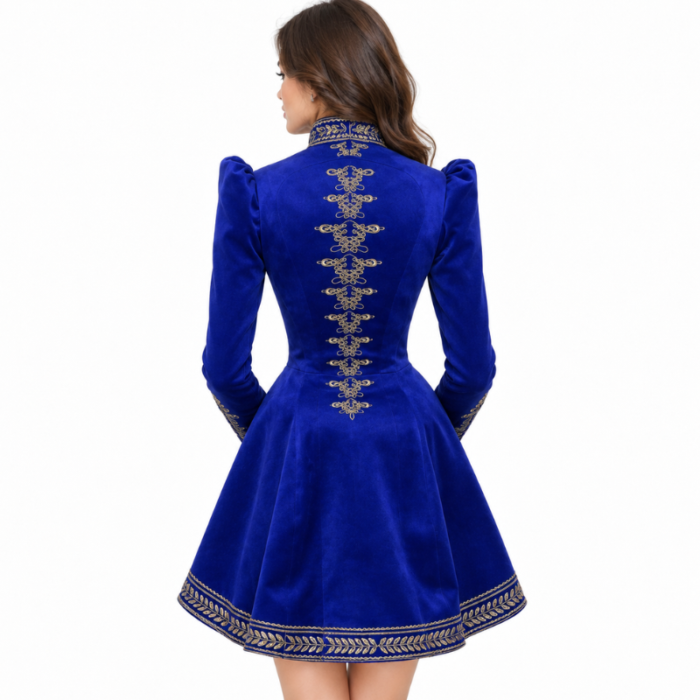 Lady Gaga Blue Coat | Zombieboy Bustle Style