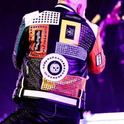 Michael Kiske German Power Metal Halloween Leather Jacket back view