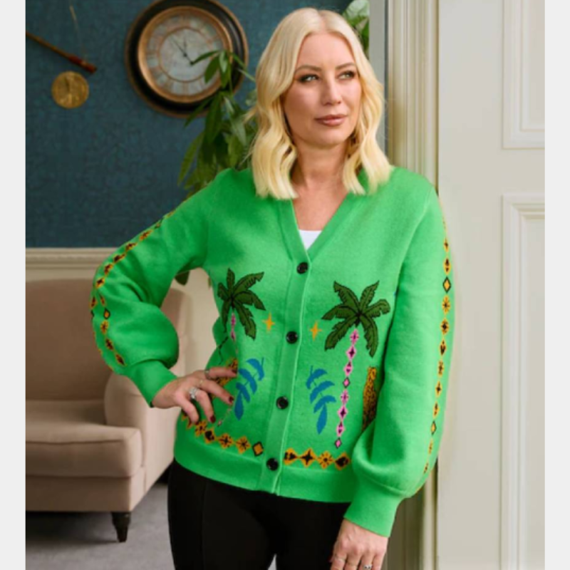 Celebrity-Pottery-Throw-Down-Denise-van-Outen-Palm-Trees-Leopard-Graphics-Cardigan (1) Celebrity Pottery Throw Down Denise van Outen Palm Trees Leopard Graphics Cardigan - Image 1