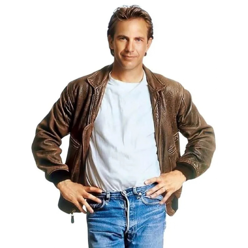 Field-of-Dreams-Kevin-Costner-Brown-Leather-Jacket Field of Dreams Kevin Costner Brown Leather Jacket - Image 1