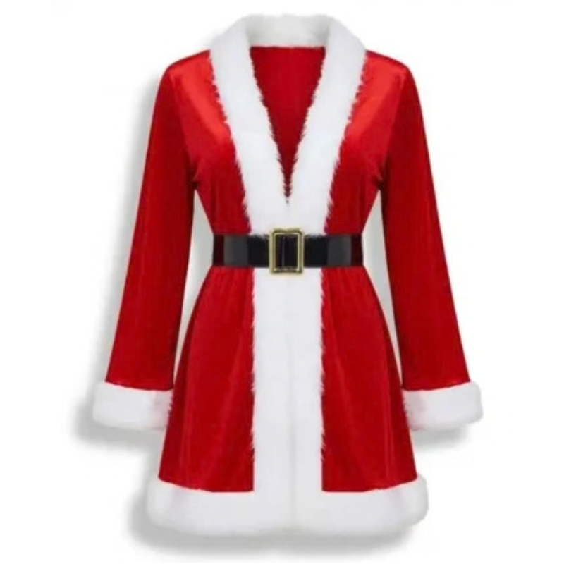 Santa-Costume-Robe-for-Women-Front-350x425 Santa Costume Robe for Women - Image 1