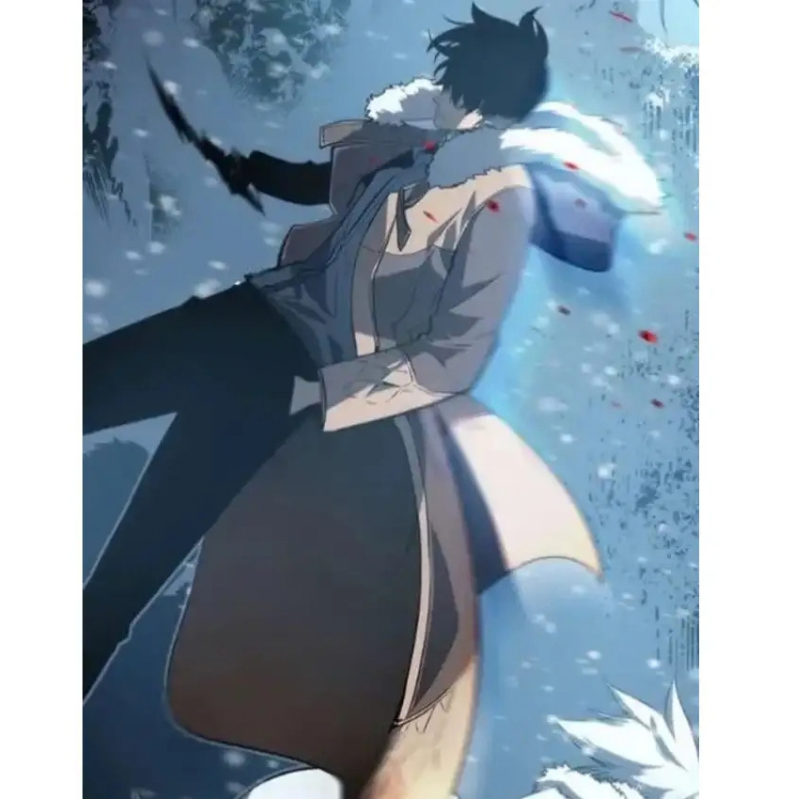 Solo-Leveling-ReAwakening-Sung-Jinwoo-Brown-Hooded-Coat Solo Leveling ReAwakening Sung Jinwoo Brown Hooded Coat - Image 1