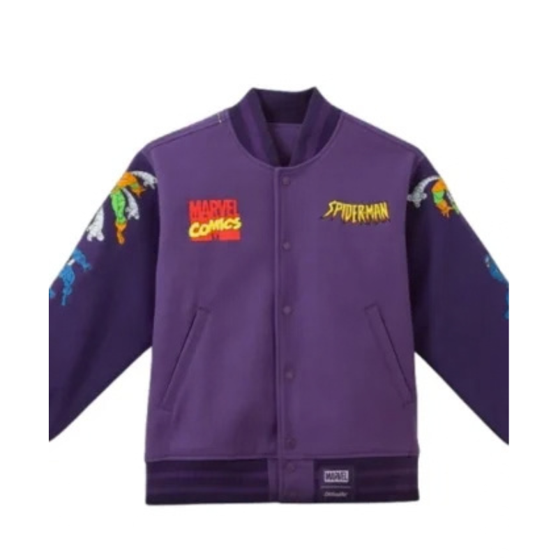 Spider-Man-Retro-Purple-Jacket-350x425 Spider-Man Retro Purple Jacket - Image 1