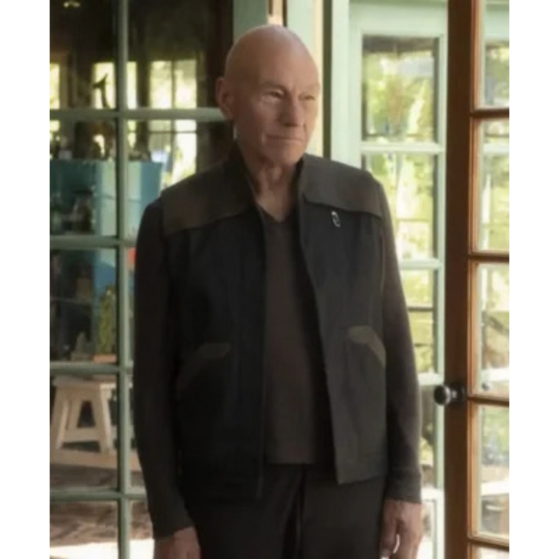 Star-Trek-Picard-Jean-Luc-Picard-Vest-front-329x400 Star Trek Picard Jean-Luc Picard Vest - Image 1