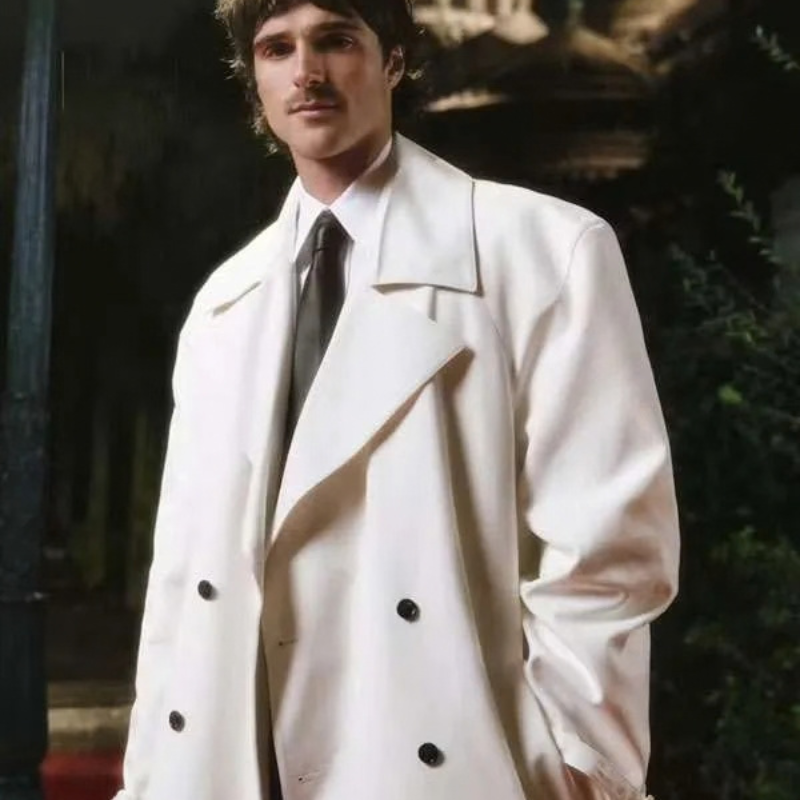 Wuthering-Heights-2026-Premiere-Night-Jacob-Elordi-Wool-Coat Jacob Elordi Wuthering Heights 2026 White Coat - Image 1